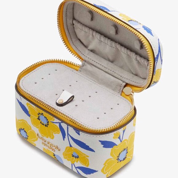 NWT kate spade Morgan Sunshine Floral Printed Jewelry Case - Picture 3 of 11
